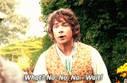 A Man In A Floral Vest Says What No No No Wait GIF