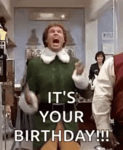 A Man In A Green Elf Costume Is Screaming In A Hallway . GIF