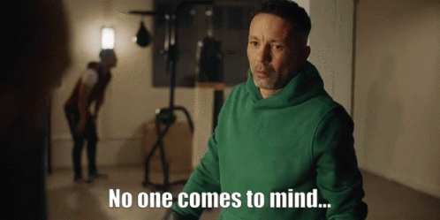 A Man In A Green Hoodie Is Saying No One Comes To Mind GIF