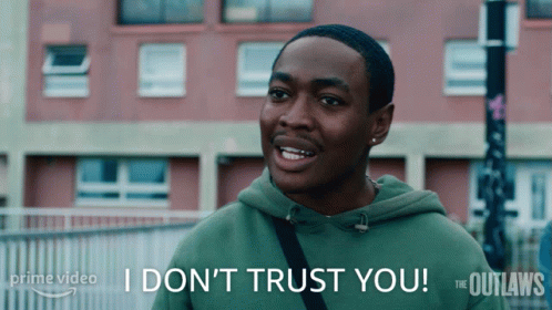 A Man In A Green Hoodie Says I Don T Trust You GIF
