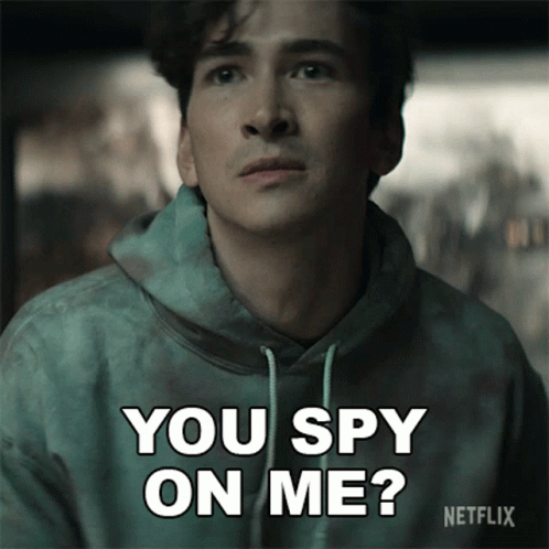 a man in a green hoodie says you spy on me netflix