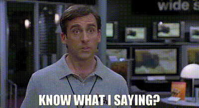 A Man In A Grey Shirt Is Standing In Front Of A Computer Monitor And Says `` Know What I Saying ? '' GIF