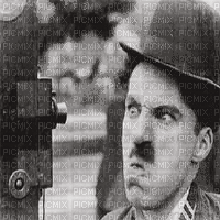 A Man In A Hat Is Holding A Camera And Looking At The Camera . GIF