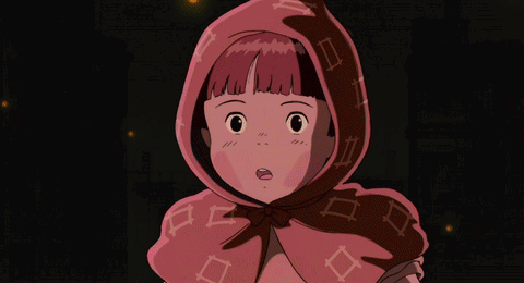 A Man In A Hat Stands Next To A Girl In A Pink Blanket GIF