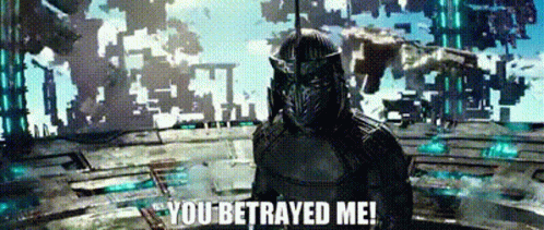 Man In Helmet Saying You Betrayed Me GIF
