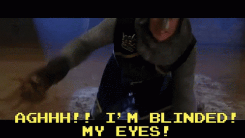 A Man In A Helmet Says I 'M Blinded GIF