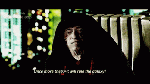 A Man In A Hooded Cloak Says Once More The Sec Will Rule The Galaxy GIF