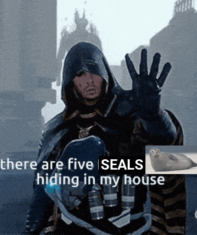 A Man In A Hooded Jacket Says There Are Five Seals Hiding In My House With A Picture Of A Seal GIF