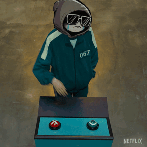 A Man In A Hooded Jacket With The Number 067 GIF
