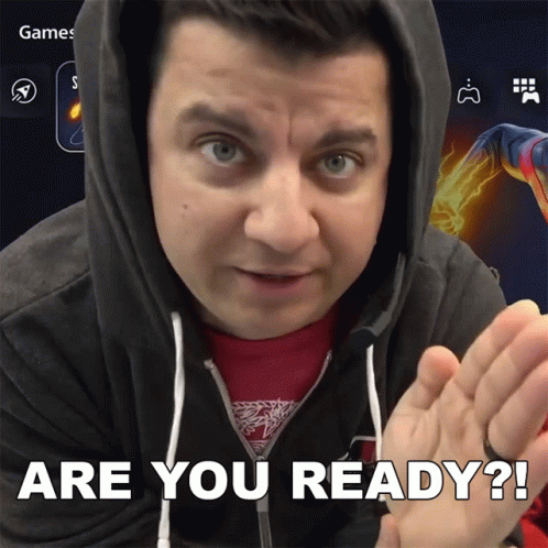 A Man In A Hooded Sweatshirt Says " Are You Ready " GIF