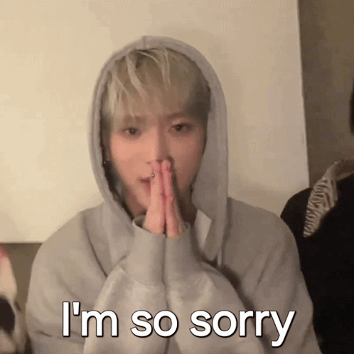 A Man In A Hoodie Is Saying " I 'M So Sorry " GIF