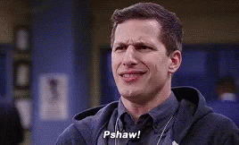 A Man In A Hoodie Is Smiling And Saying Pshaw ! GIF