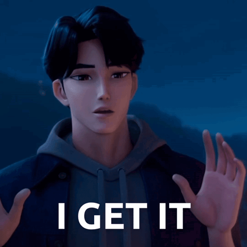 A Man In A Hoodie Says " I Get It " With His Hands Outstretched GIF
