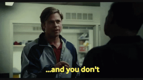 A Man In A Jacket Is Talking To Another Man And Says " And You Don T " GIF