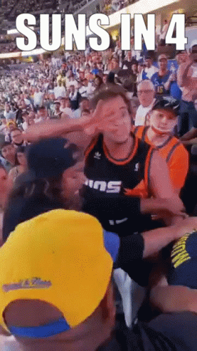 A Man In A Jersey That Says Suns On It GIF