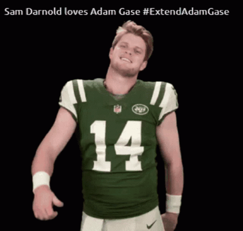 A Man In A Jets Jersey With The Number 14 On It GIF