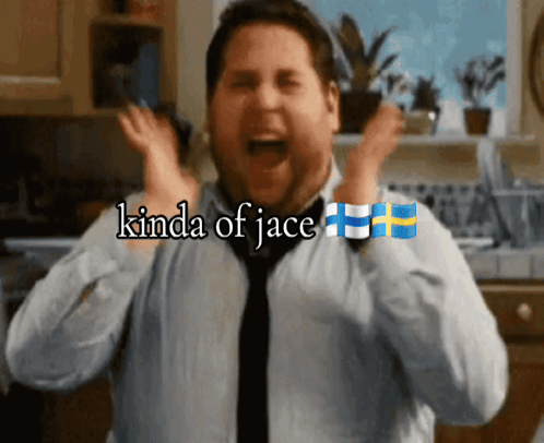 A Man In A Kitchen With Kinda Of Jace Written On The Bottom GIF