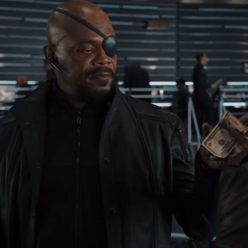 Man In Leather Jacket Holding Money GIF