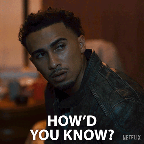A Man In A Leather Jacket Says How 'D You Know Netflix GIF