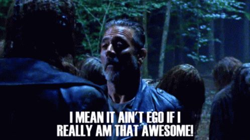 A Man In A Leather Jacket Says I Mean It Ain 'T Eco If I Really Am That Awesome GIF