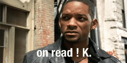 A Man In A Leather Jacket Says " On Read K. " GIF