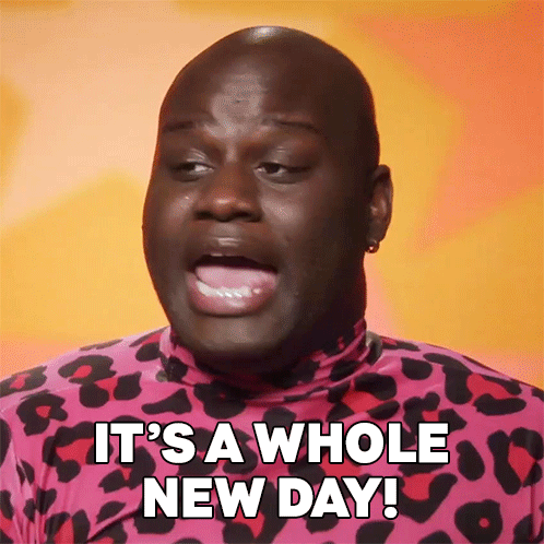a man in a leopard print shirt says " it 's a whole new day "