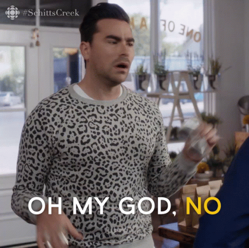 A Man In A Leopard Print Sweater Is Saying Oh My God No GIF