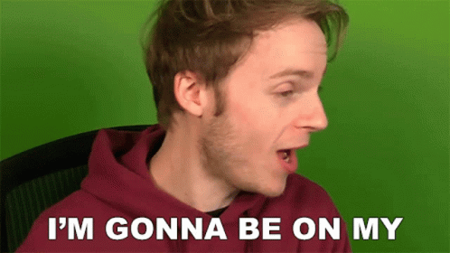 A Man In A Maroon Hoodie Is Saying I 'M Gonna Be On My GIF