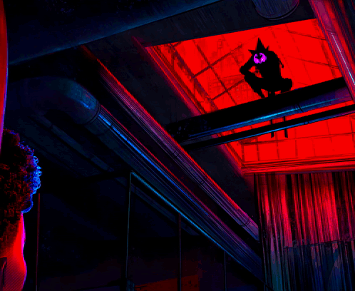 A Man In A Mask Stands In Front Of A Screen That Says " Emergency " GIF