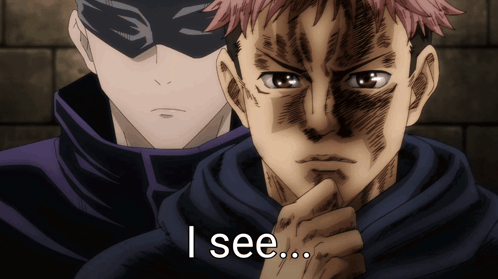 A Man In A Mask Stands Next To Another Man With The Words I See On The Bottom GIF