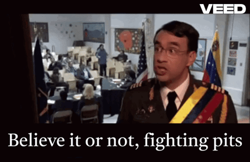 a man in a military uniform says " believe it or not "