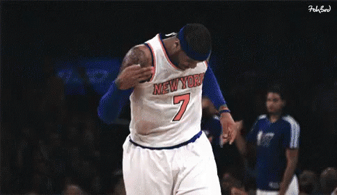 A Man In A New York Jersey Is Dancing GIF