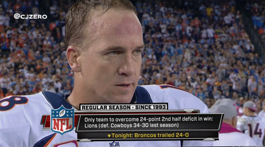 a man in a nfl uniform is talking to someone