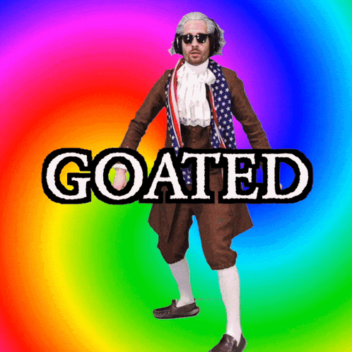 Patriotic Man With Goated Above Him GIF