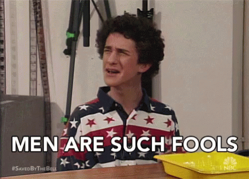 A Man In A Patriotic Shirt Is Crying And Says Men Are Such Fools GIF