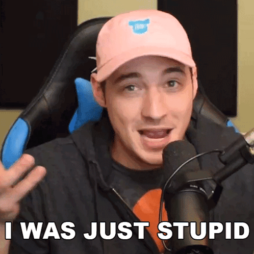A Man In A Pink Hat Says I Was Just Stupid In Front Of A Microphone GIF