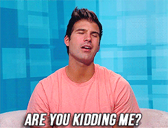 A Man In A Pink Shirt Is Asking If He Is Kidding Me GIF