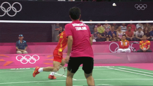 A Man In A Pink Shirt That Says Bomsaky Thailand GIF