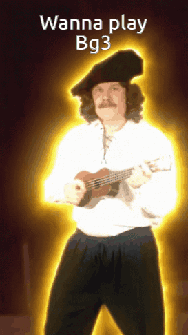 Pirate Man Holding Guitar Wanna Play BG3 GIF