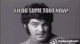 A Man In A Plaid Shirt Is Saying I 'Ll Do Some Toot Now GIF