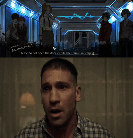 A Man In A Plaid Shirt Is Sitting In Front Of A Screen That Says " Announcement " GIF