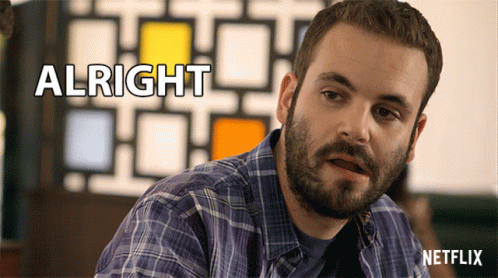 Man In Plaid Shirt Says Alright GIF