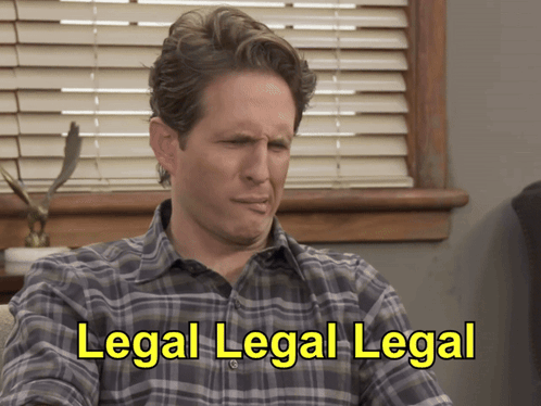 A Man In A Plaid Shirt Says Legal Legal GIF