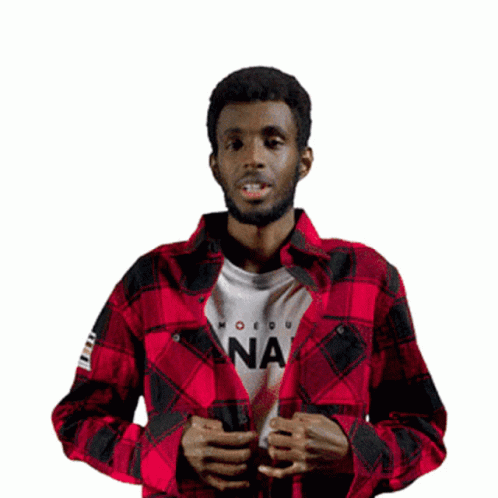 A Man In A Plaid Shirt Says Sorry GIF