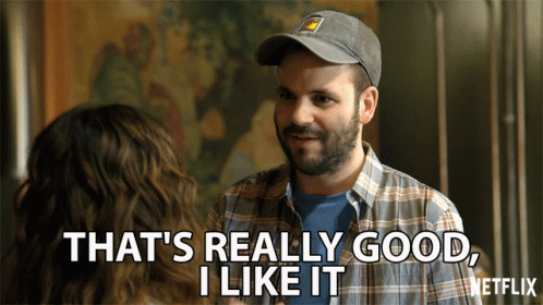 Man In Plaid Shirt Saying That's Really Good I Like It GIF