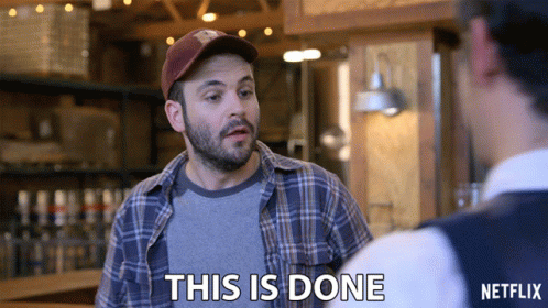 Man In Plaid Shirt Saying This Is Done GIF