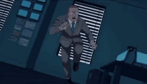 A Man In A Punisher Costume Is Flying Through The Air While Wearing A Red Cape . GIF