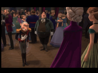 A Man In A Purple Cape Is Dancing In A Crowd Of People GIF