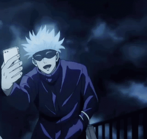 Man Taking Selfie With Cell Phone GIF