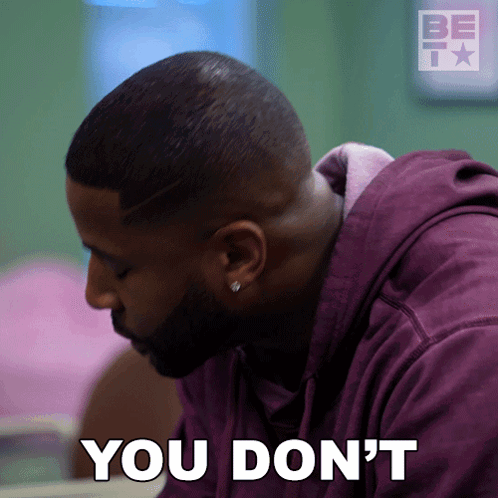 A Man In A Purple Hoodie Is Saying You Don 'T GIF